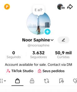 Conta TikTok com Shop Ativo +4.000 seguidores