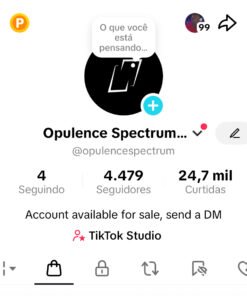 Conta Tik Tok com Shop ativo +5.000 Seguidores