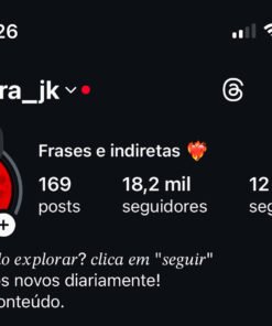 Instagram Conta de frases disponível! Top 18,6 mil seguidores