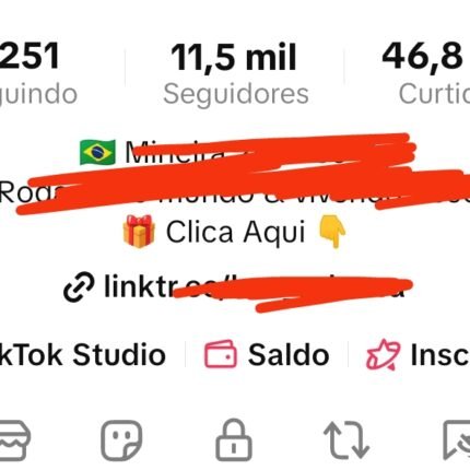 Conta TikTok 11.500 Seguidores extremamente engajada 100% orgânico