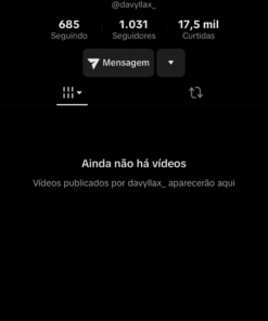 Conta TikTok +1k de seguidores