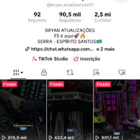 CONTA DO TIK TOK 90 MIL SEGUIDORES