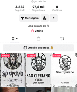 Conta do tik tok 97 mil seguidores