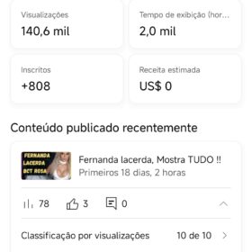 Canal MONETIZADO no idioma português 1,54 mil inscritos