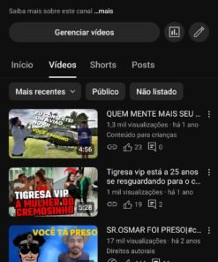 Canal no YouTube mais de 3.000 inscritos monetizável e muito viral