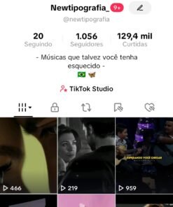 Conta tik Tok 1.056 seguidores