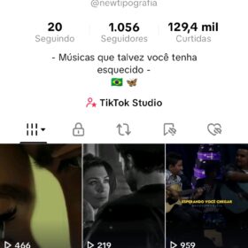 Conta tik Tok 1.056 seguidores