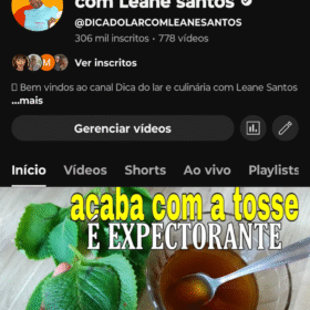 CANAL DE CULINARIA E DICAS 306 MIL INSCRITOS