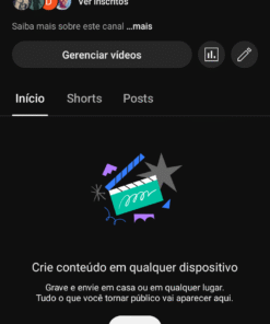 Canal YouTube 288 mil inscritos