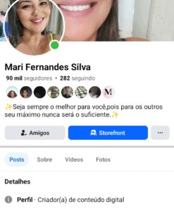Perfil monetizado no Facebook, média de 150$ a 200$ mensais de lucros com bom engajamento