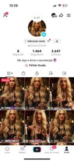 Conta com tiktok shop EUA 1474 Seguidores