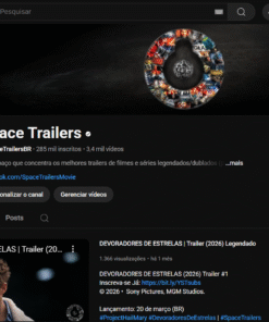 Canal Youtube +285K - Entretenimento/Trailers/Filmes