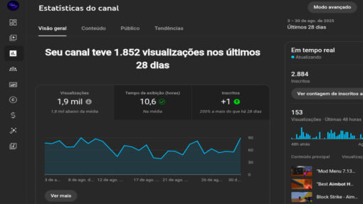 CANAL YOUTUBE 2.880 DE SUBS - Jogos, Highlights, Edição. Desmonetizado. - Imagem 3