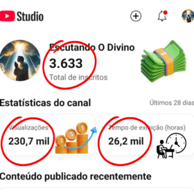 📌 Nome do Canal: Escutando o Divino 3.633 seguidores orgânicos e engajados