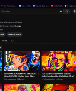 Canal com 634 inscritos