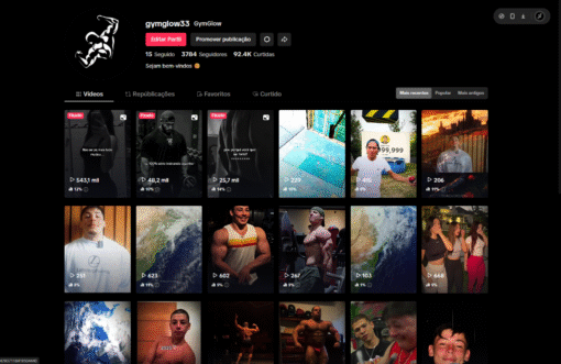 Conta TikTok Fitness/Motivação – 3.7k seguidores | 92k curtidas