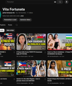 Vendo canal de Curiosidade de países - italiano 13,7 mil subscritores • 71 vídeos