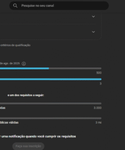 Canal do YT de 322 inscritos