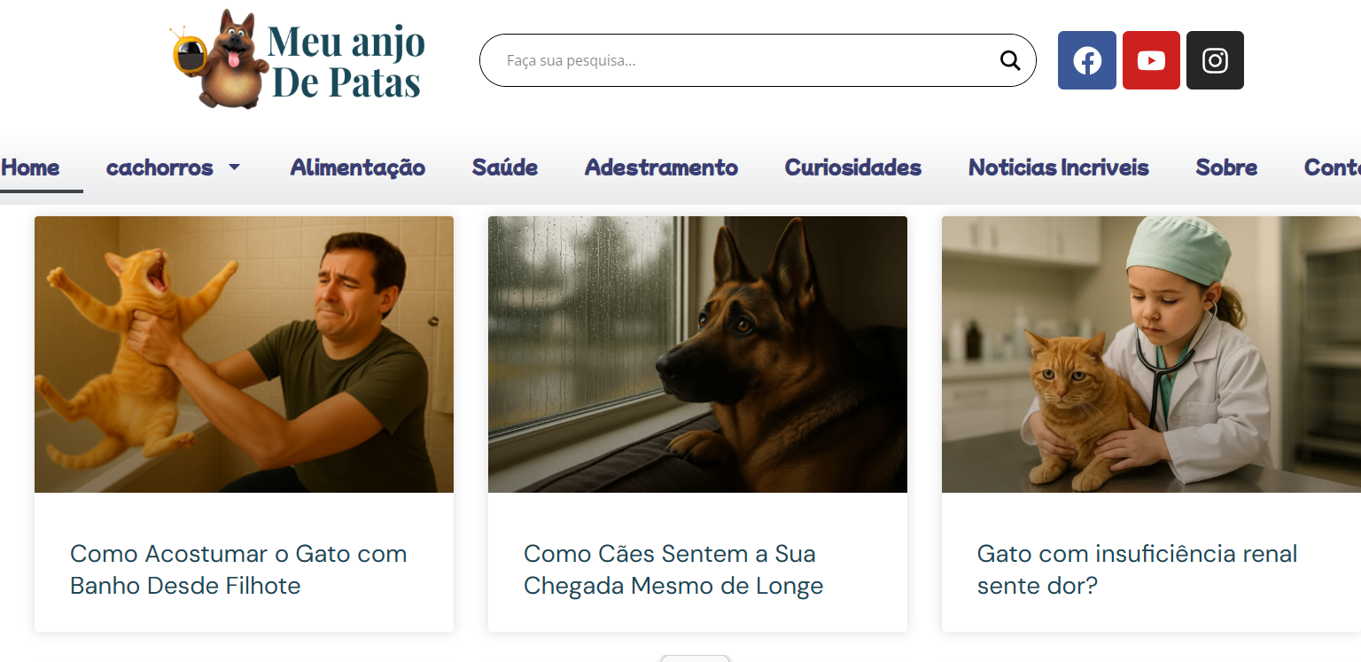 Captura de tela 2026-02-25 105724 Blog Pet Meu Anjo de Patas ???? | Domínio Premium Não passo e-mail nem conta Adsense - Imagem 1