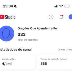 Canal de oração 333 inscritos