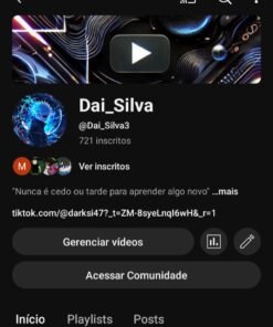 CANAL no YOUTUBE com MAIS de 700 INSCRITOS na PLATAFORMA