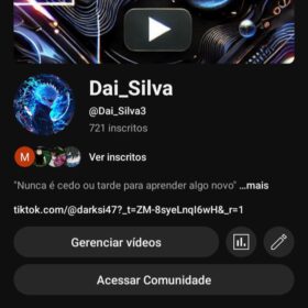 CANAL no YOUTUBE com MAIS de 700 INSCRITOS na PLATAFORMA