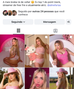 Conta Instagram com 400 mil seguidores e sem nenhuma restrição