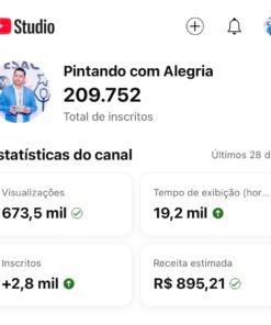Canal do YouTube: pintando com alegria 209 mil inscritos