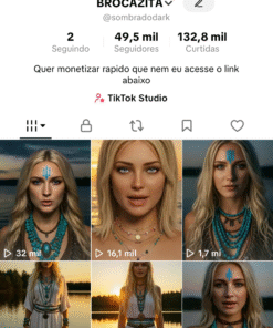 Conta do tik tok 50 mil seguidores
