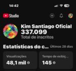 CANAL MONETIZADO E VERIFICADO DO YOUTUBE COM 335 MIL INSCRITOS
