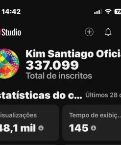 CANAL MONETIZADO E VERIFICADO DO YOUTUBE COM 335 MIL INSCRITOS