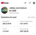 CANAL MONETIZADO COM 61 MIL INSCRITOS