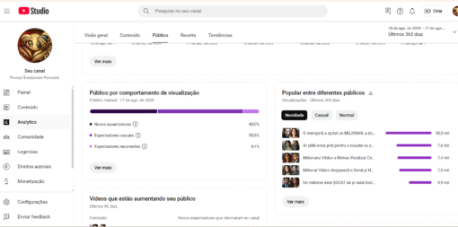 CANAL MONETIZADO com RPM R$ 7,11 e PÚBLICO ROMÊNIA 1.400 mil inscritos - Imagem 7