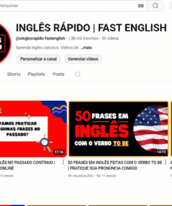 CANAL DE INGLÊS COM + DE 1.800 INSCRITOS