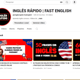 CANAL DE INGLÊS COM + DE 1.800 INSCRITOS