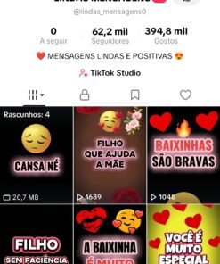 Perfil tiktok monetizado 62,4 mil Seguidores