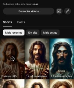 Yotube dark artificial motivacional 1,57 mil inscritos
