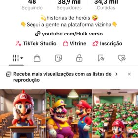 Tiktok monetizado 38,9 mil Seguidores