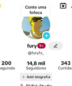 Conta do TikTok 15 mil Seguidores