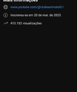 Canal Clubeanimalofc 2,32 mil inscritos