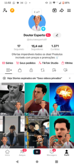 Conta Tiktok "Doutor Esperto" 15k de seguidores