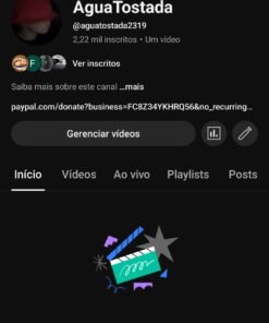 Canal Disponível e parado 2,22 mil inscritos