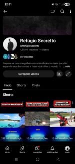Canal do Youtube 1,5k - Não monetizado