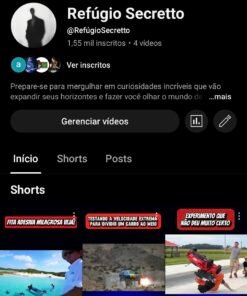 Canal do Youtube 1,5k - Não monetizado