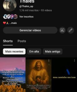 Nicho de religião 1,16 mil inscritos