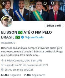 Conta no twitter com mais de 61,2 de seguidores sem nunca ter tomado nenhum block