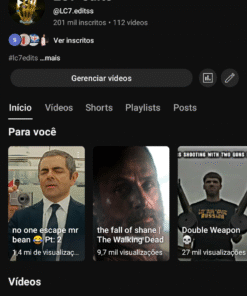 Canal com 200k de inscritos