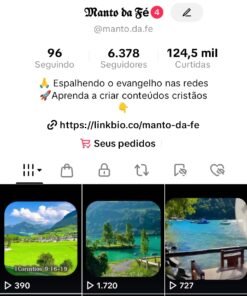 Tiktok Canal manto da fé Seguidores: 6.378