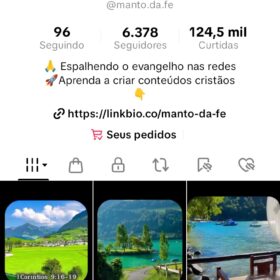 Tiktok Canal manto da fé Seguidores: 6.378