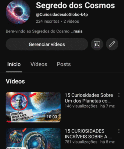 Canal Segredo dos Cosmos 224 assinantes